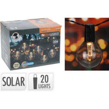   IZZÓSOR LEDES 20DB IZZÓ NAPELEMES 30CM IZZÓTÁVOLSÁG 200CM FEKETE SZÍNŰ KÁBEL