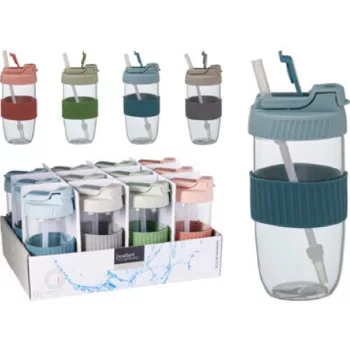 UTAZÓPOHÁR ÜVEG 500ML TÖBBFÉLE