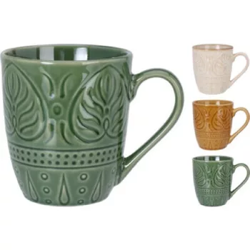 BÖGRE STONEWARE DOMBORNYOMOTT 390ML 3F. SZÍN