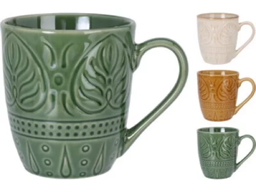 BÖGRE STONEWARE DOMBORNYOMOTT 390ML 3F. SZÍN
