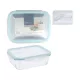TÁROLÓEDÉNY ÜVEGBŐL PP FEDÉLLEL 230X175X75MM 1480ML