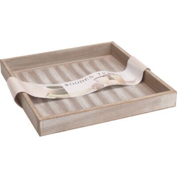 TÁLCA FA 25X25X3CM SZÜRKÉS