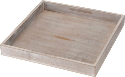 TÁLCA FA 25X25X3CM SZÜRKÉS
