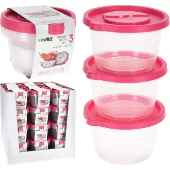 TÁROLÓ DOBOZ SZETT 3DB-OS 1230ML