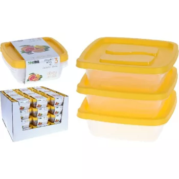 TÁROLÓ DOBOZ SZETT 3DB-OS 990ML