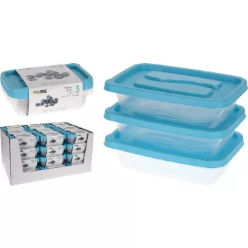 TÁROLÓ DOBOZ MŰA. 3DB-OS 1020ML 20X14CM