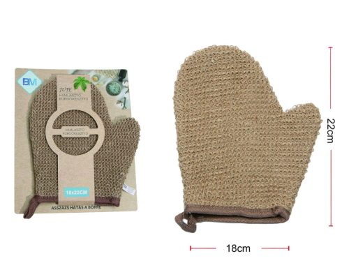 FÜRDŐKESZTYŰ JUTA 22X18CM