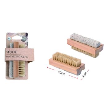 FÜRDŐKEFE FA NYELŰ 2 OLDALÚ 10X4CM