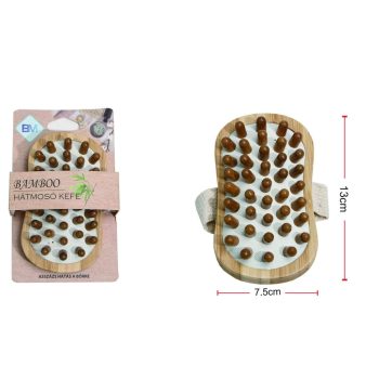 MASSZÁZSKEFE FA NYELŰ 13X7,5CM