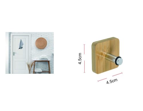 AJTÓAKASZTÓ 1 KAMPÓS BAMBUSZ 4,5X4,5CM