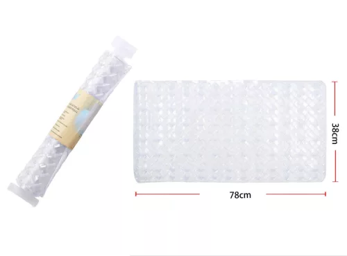 SZŐNYEG PVC CSÚSZÁSGÁTLÓS 38X78CM, FEHÉR
