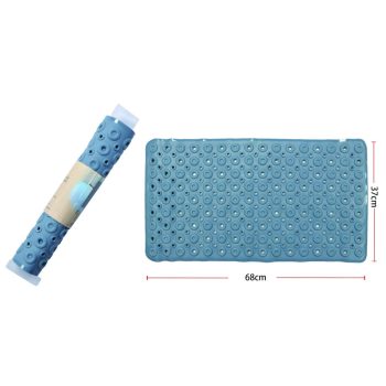 SZŐNYEG PVC FÜRDŐSZOBAI CSÚSZÁSGÁTLÓS 68X37CM KÉK