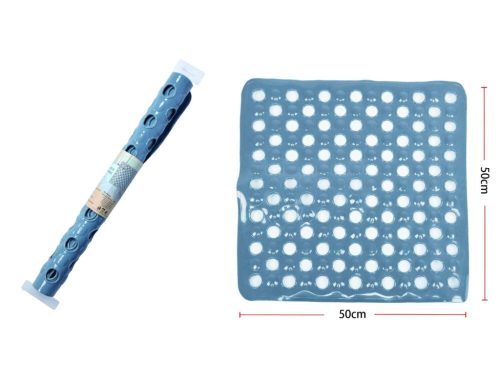 SZŐNYEG PVC FÜRDŐSZOBAI CSÚSZÁSGÁTLÓS 50X50CM KÉK