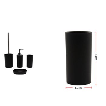 POHÁR FÜRDŐSZOBAI 13X6,7CM FEKETE