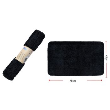 SZŐNYEG FÜRDŐSZOBAI 75X45CM FEKETE