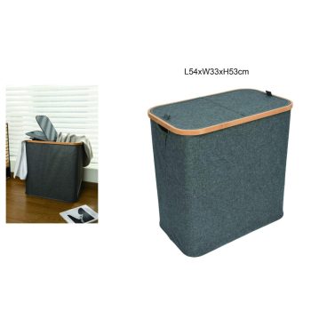 TÁROLÓKOSÁR BAMBUSZ 54CMX33CMX53CM