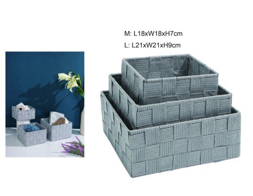 TÁROLOKOSÁR SZETT 3 DARABOS PP