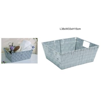 TÁROLOKOSÁR PP 38CMX33CMX15CM SZÜRKE