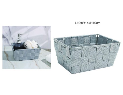 TÁROLOKOSÁR PP 19CMX14CMX10CM SZÜRKE