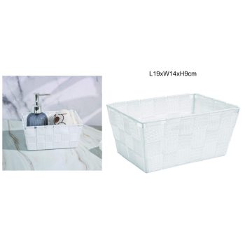 TÁROLOKOSÁR PP 19CMX14CMX9CM FEHÉR