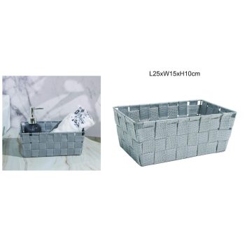 TÁROLOKOSÁR PP 25CMX15CMX10CM SZÜRKE