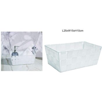 TÁROLOKOSÁR PP 25CMX15CMX10CM FEHÉR