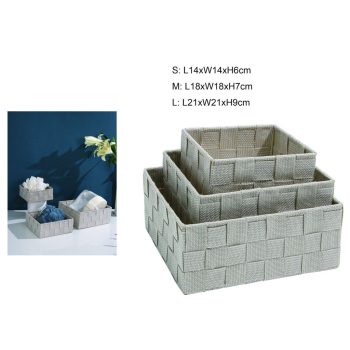 TÁROLOKOSÁR SZETT PP 3 DARABOS SZÜRKE