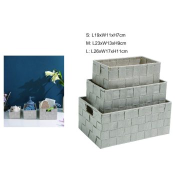 TÁROLOKOSÁR SZETT PP 3 DARABOS SZÜRKE