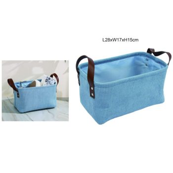 TÁROLÓKOSÁR BÁRSONY 28CMX17CMX15CM KÉK