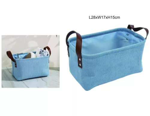TÁROLÓKOSÁR BÁRSONY 28CMX17CMX15CM KÉK