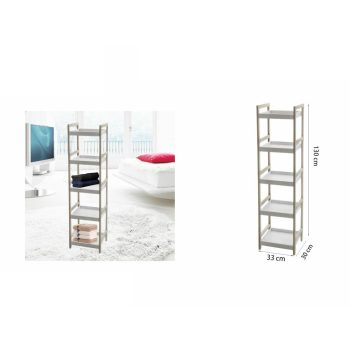 TÁROLÓÁLLVÁNY 5-SZINTES 33CMX30CMX130CM