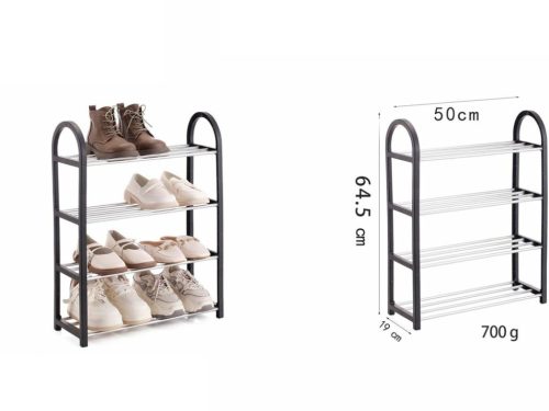 CIPŐTARTÓ NÉGYSZINTES 64,5CMX50CMX19CM