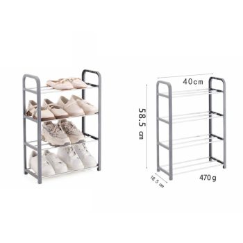 CIPŐTARTÓ NÉGYSZINTES 18,5CMX40CMX58,5CM