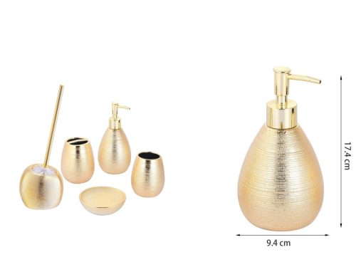 SZAPPANADAGOLÓ KERÁMIA ARANYOZOTT, 9,4X17,4CM