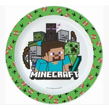 TÁNYÉR LAPOS MŰA. 22CM MINECRAFT