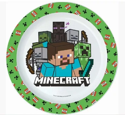 TÁNYÉR LAPOS MŰA. 22CM MINECRAFT