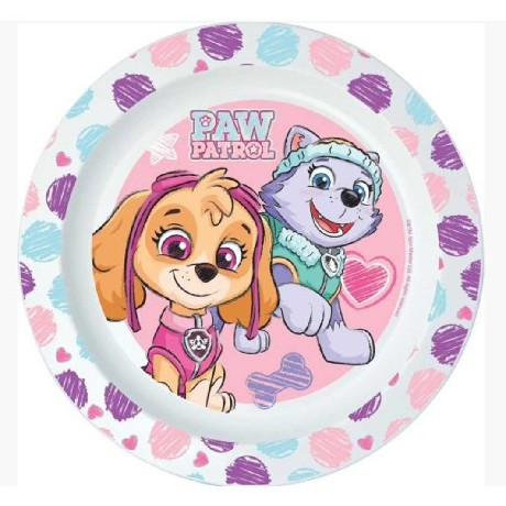TÁNYÉR MIKRÓZHATÓ MŰA. 22CM PAW PATROL LÁNY