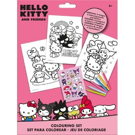 SZÍNEZŐ CSOMAG MATRICÁVAL HELLO KITTYS