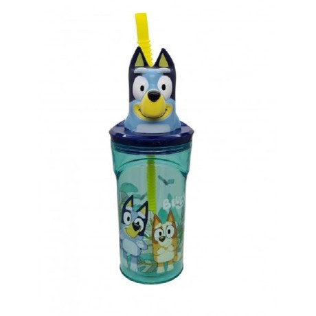 POHÁR SZÍVÓSZÁLAS 3D 360ML BLUEY
