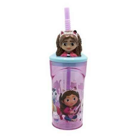 POHÁR SZÍVÓSZÁLAS 3D 360ML GABBY
