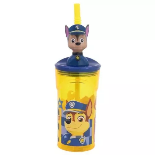 KULACS MŰA. 360ML SZÍVÓSZÁLAS 3D PAW PATROL