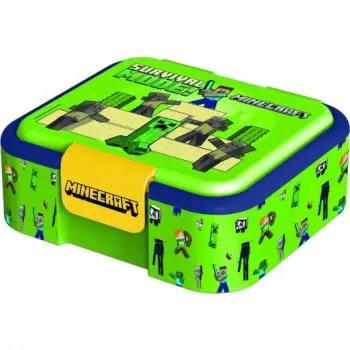 UZSONNÁS DOBOZ MŰA. TÖBB REKESZES 6X16X18CM MINECRAFT
