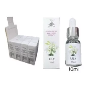   AROMATERÁPIÁS ILLÓOLAJ CSEPPENTŐ LILIOMMAL 10ML DISPLAY:12DB