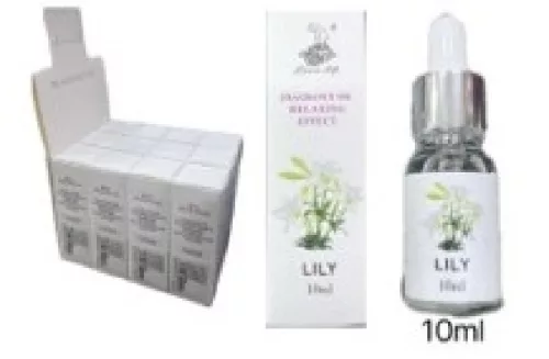 AROMATERÁPIÁS ILLÓOLAJ CSEPPENTŐ LILIOMMAL 10ML DISPLAY:12DB