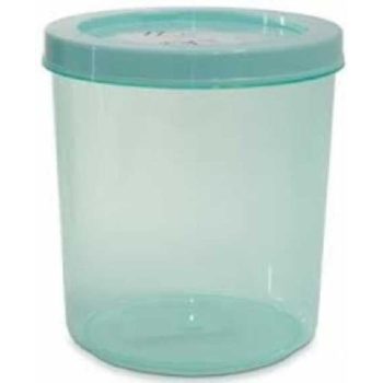 TÁROLÓ DOBOZ KEREK MŰA. CSAVAROS TETŐVEL MENTA 1L