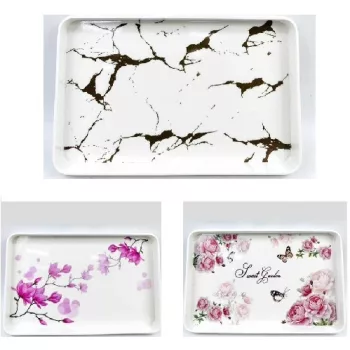 TÁLCA SZÖGLETES VEGYES MINTA 30X19CM