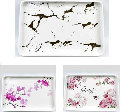 TÁLCA SZÖGLETES VEGYES MINTA 30X19CM