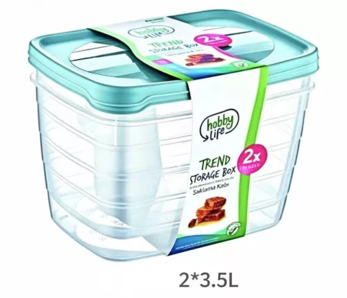 TÁROLÓ DOBOZ SZETT 2DB-OS MŰA. 3,5L
