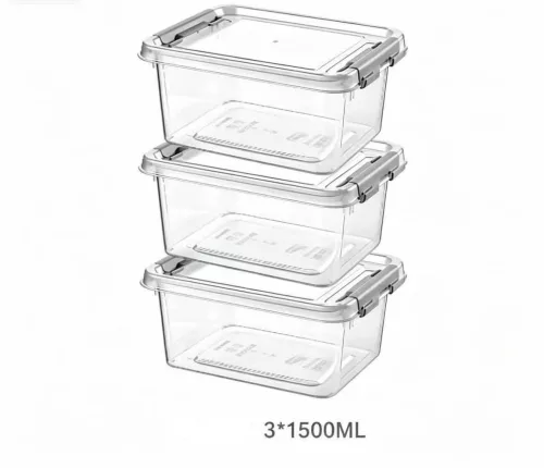 TÁROLÓ DOBOZ SZETT 3DB-OS MŰA. 1,5L