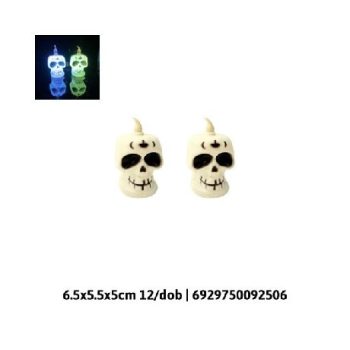 DEKORÁCIÓ HALLOWEEN LÁNGMENTES GYERTYA 6,5X5,5X5CM